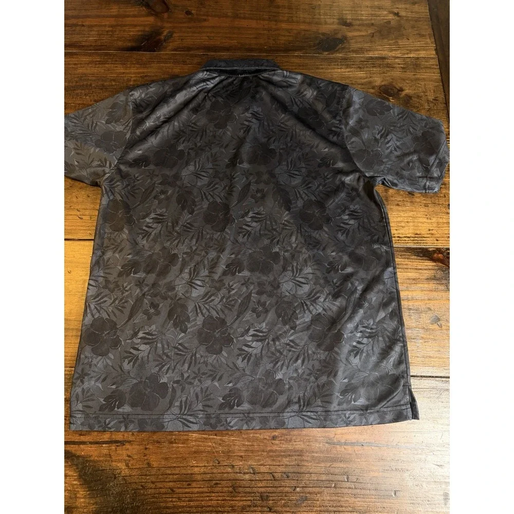Tennessee Volunteers Champion Polo Men's L Black Gray Floral Power T Golf Shirt
